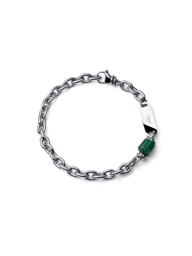 UNOAERRE UOMO | Bracciale in acciaio Aeternum con Malachite | 4300