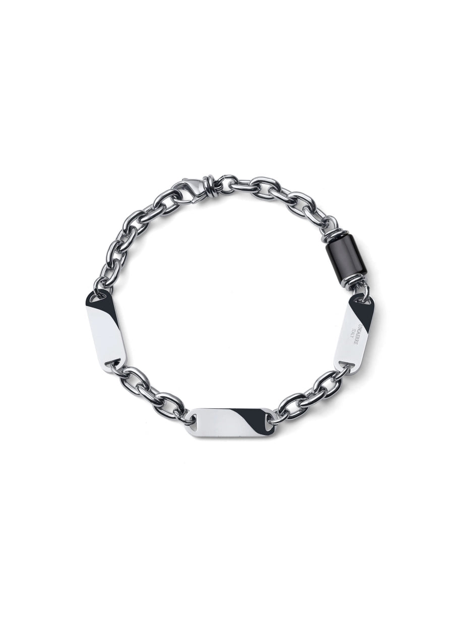 UNOAERRE UOMO | Bracciale in acciaio Aeternum con Ossidiana | 4301