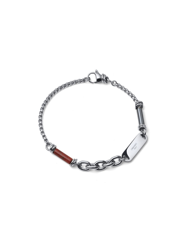UNOAERRE UOMO | Bracciale in acciaio Aeternum con Diaspro ed Ematite | 4302