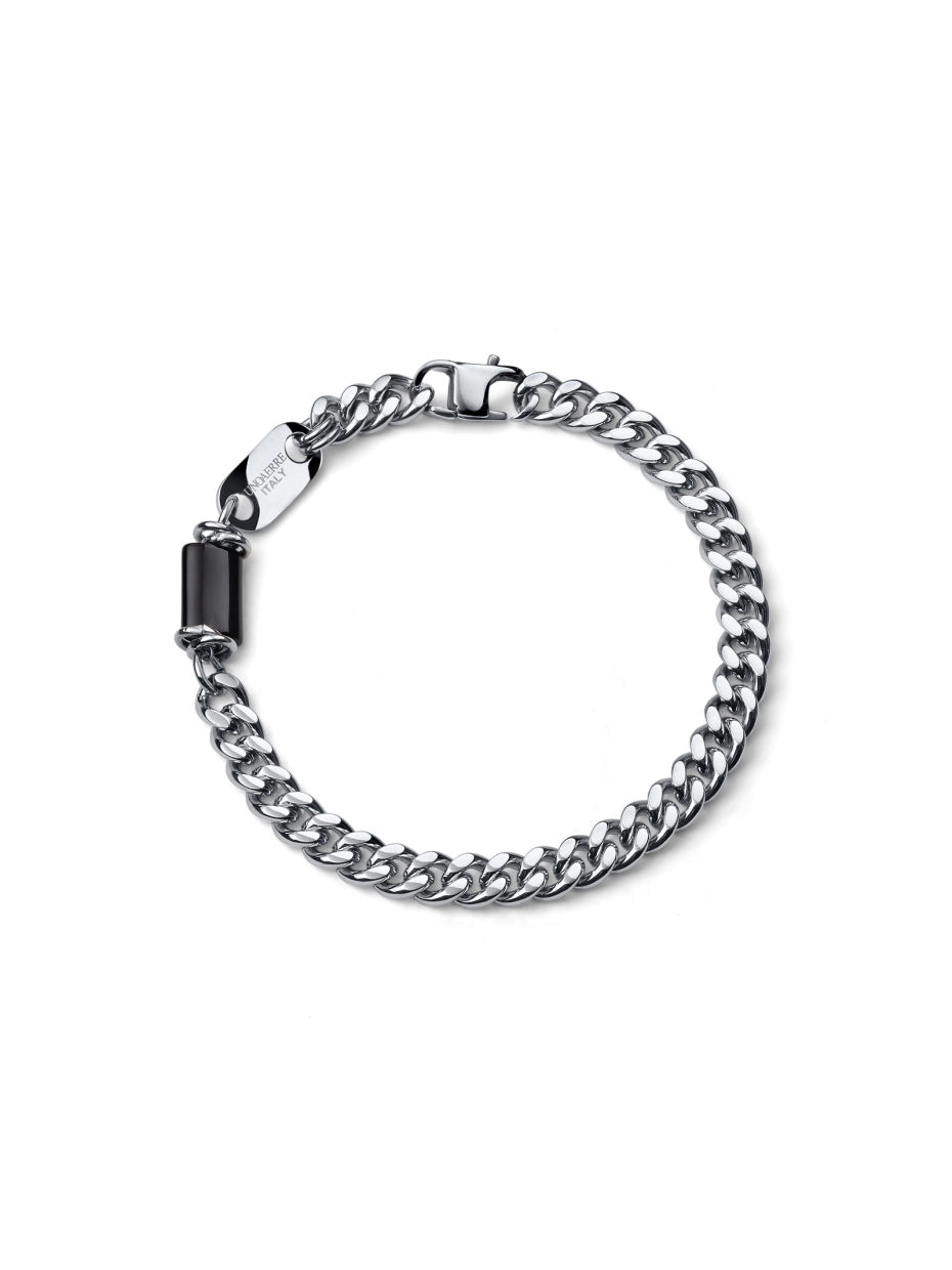 UNOAERRE UOMO | Bracciale in acciaio Aeternum Grumetta con Ossidiana | 4308