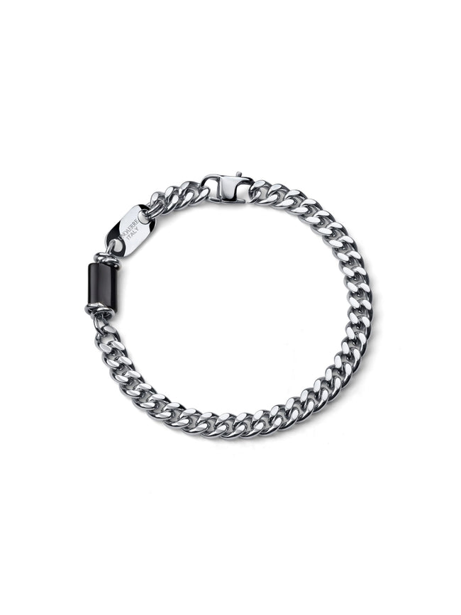 UNOAERRE UOMO | Bracciale in acciaio Aeternum Grumetta con Ossidiana | 4308