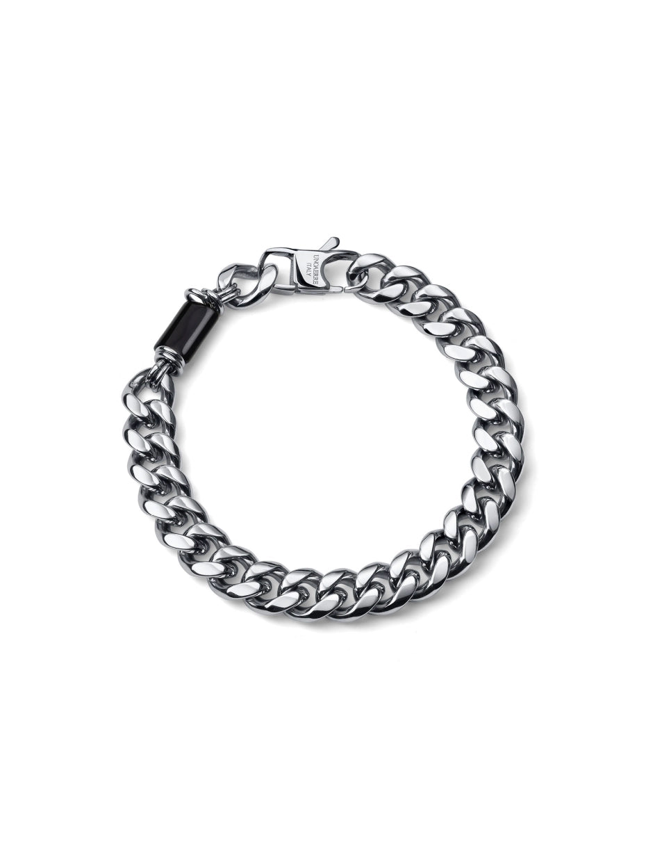 UNOAERRE UOMO | Bracciale Aeternum Grumetta Grande con Ossidiana | 4311