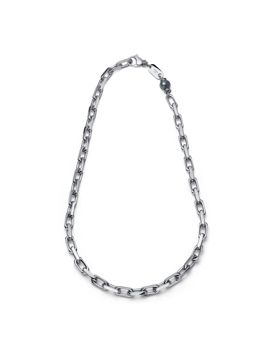 UNOAERRE UOMO | Collana Aeternum Forzatina con Perla Nera | 4317