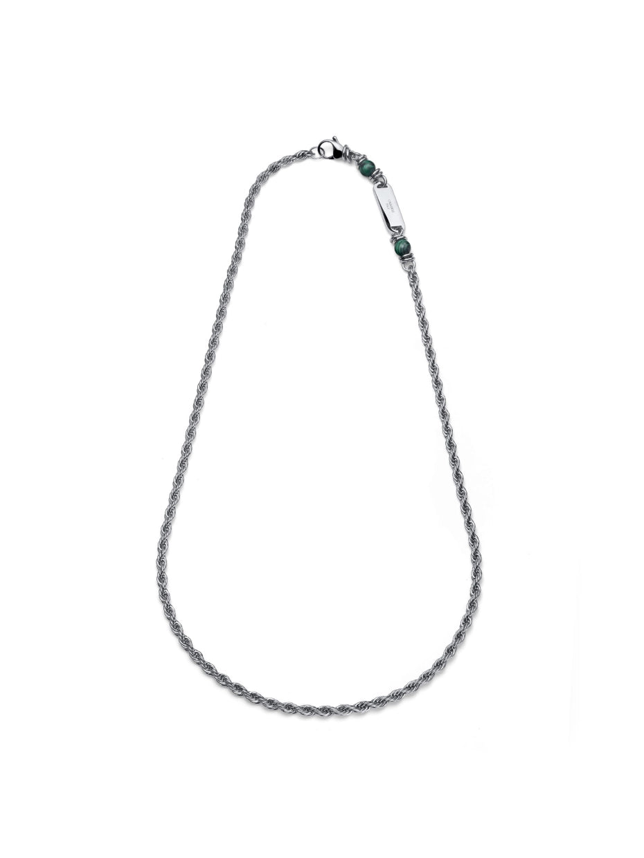 UNOAERRE UOMO | Collana Aeternum Grumetta con Ossidiana | 4320