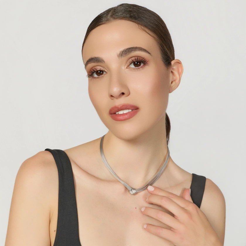 UNOAERRE | Collana Luce con Nodo in Argento | 6803