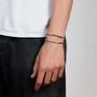 UNOAERRE UOMO | Bracciale con Barretta Pavé in Argento Brunito | 6830