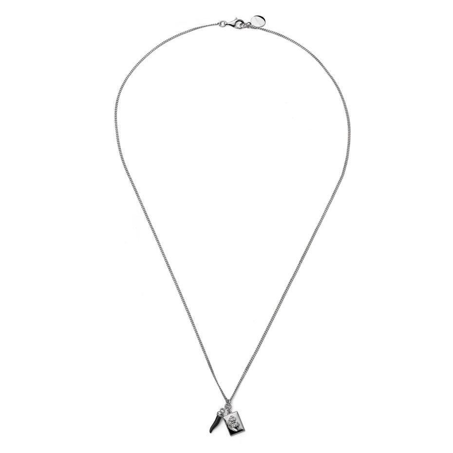 UNOAERRE | Collana Legami con Cornetto Nero e Cuore Sacro | 6839