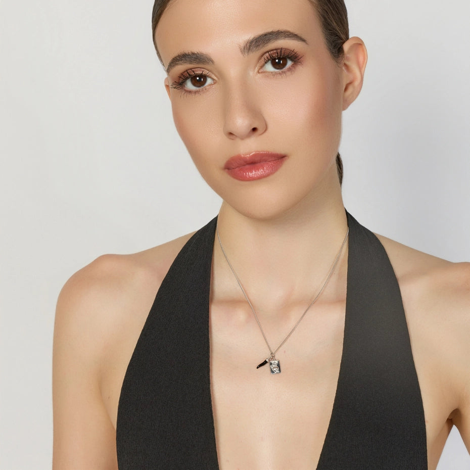 UNOAERRE | Collana Legami con Cornetto Nero e Cuore Sacro | 6839