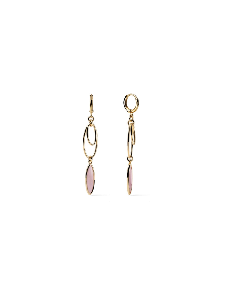 UNOAERRE | Orecchini Joya con Occhio di Gatto Rosa | 2907
