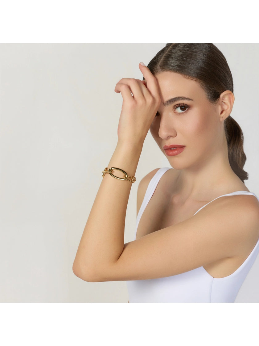 UNOAERRE | Bracciale Catena Ovale Maxi Dorata | 2910