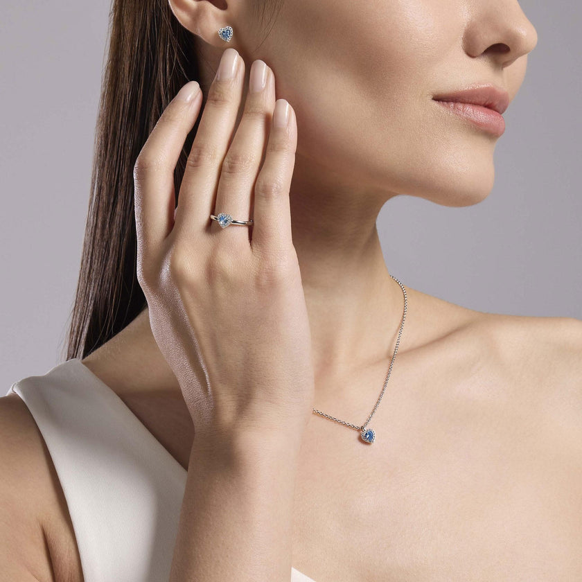 Mabina | Anello con acquamarina sintetica Love Affair | 523448