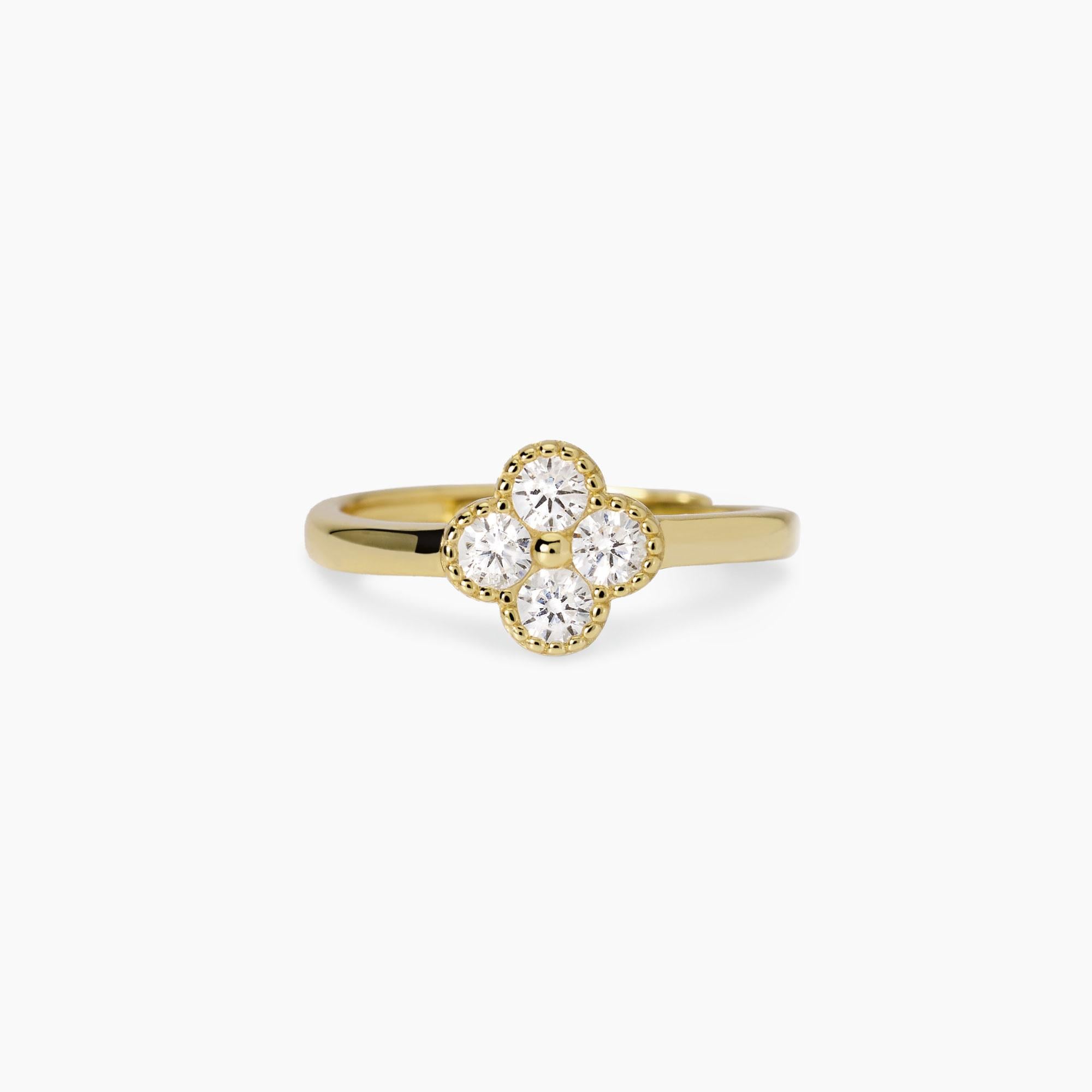 Mabina | Anello in argento dorato con fiore Jasmine | 523454