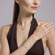 Mabina | Anello con fiore azzurro Jasmine | 523455