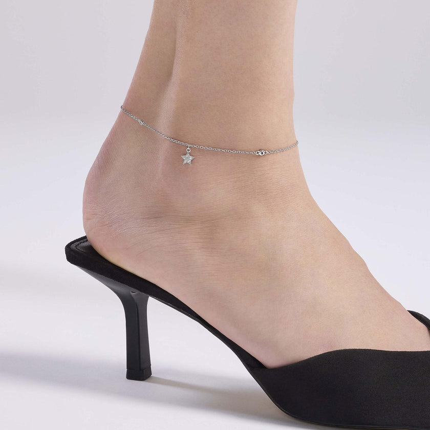 Mabina | Cavigliera con zirconi e ciondolo stella Long Beach | 534020