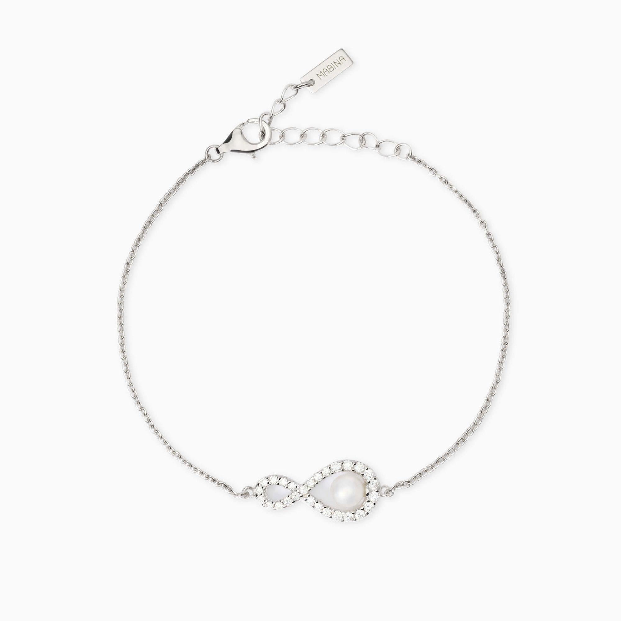 Mabina | Bracciale con simbolo infinito e perla coltivata Endless | 534053