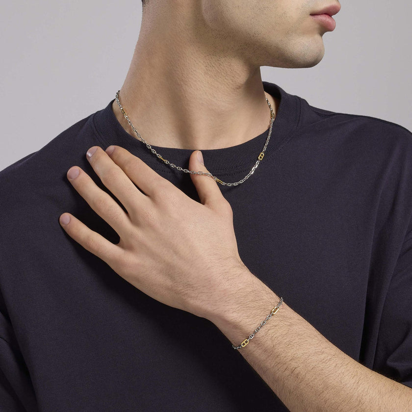 Mabina | Bracciale da uomo con elementi placcati oro Skipper | 534001