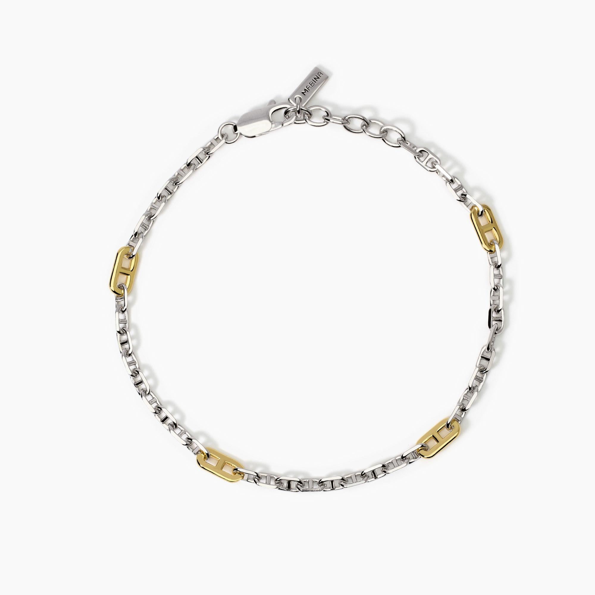 Mabina | Bracciale da uomo con elementi placcati oro Skipper | 534001