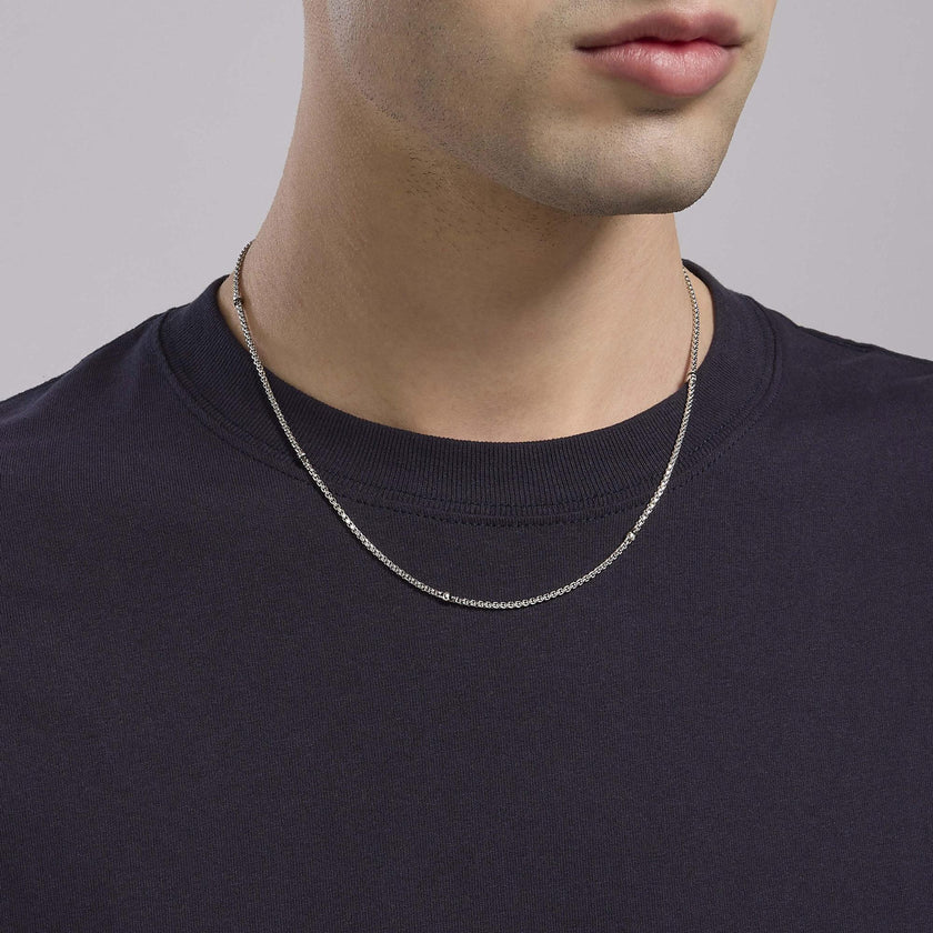 Mabina | Collana uomo con catena veneta ed elementi bruniti Montecarlo | 553769