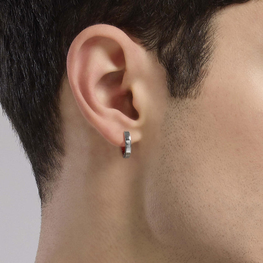 Mabina | Orecchino a cerchio da uomo in argento Monomania | 563852