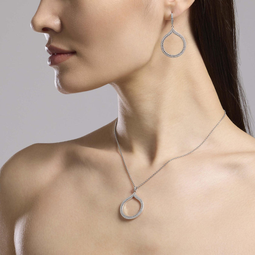Mabina | Girocollo in argento con pendete goccia in zirconi Penelope | 553783