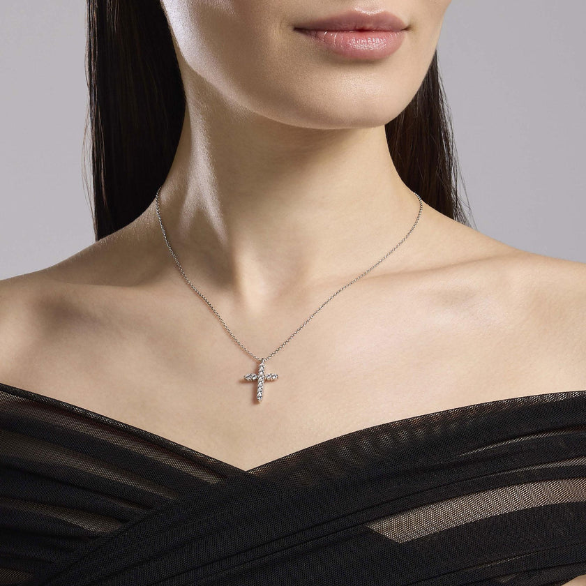 Mabina | Girocollo con pendente croce in zirconi Divina | 553789