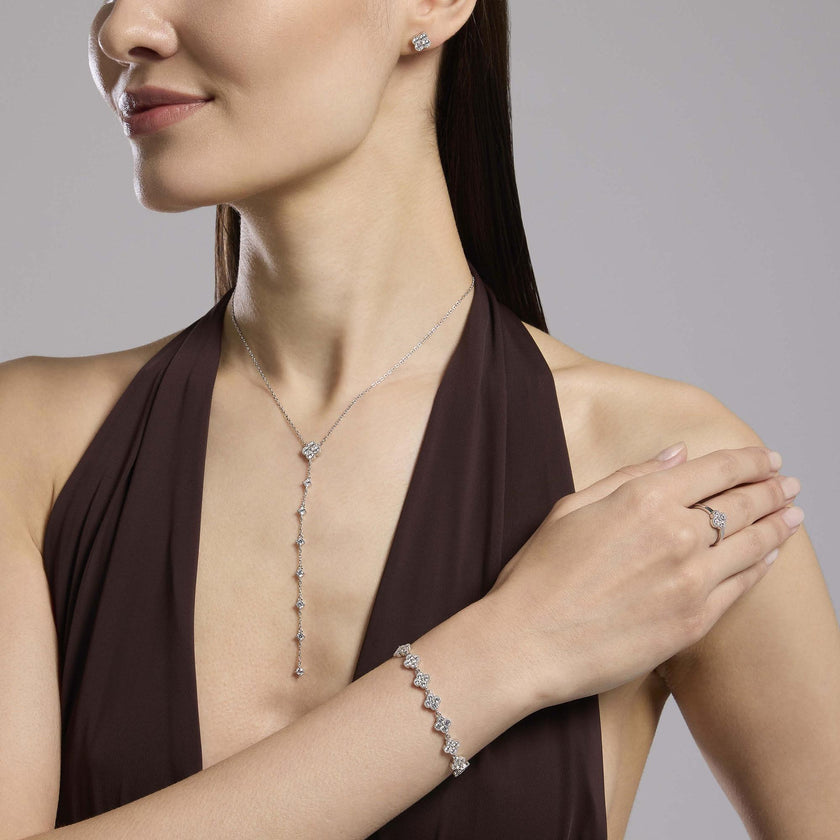 Mabina | Collana catena a Y con fiore Jasmine | 553792