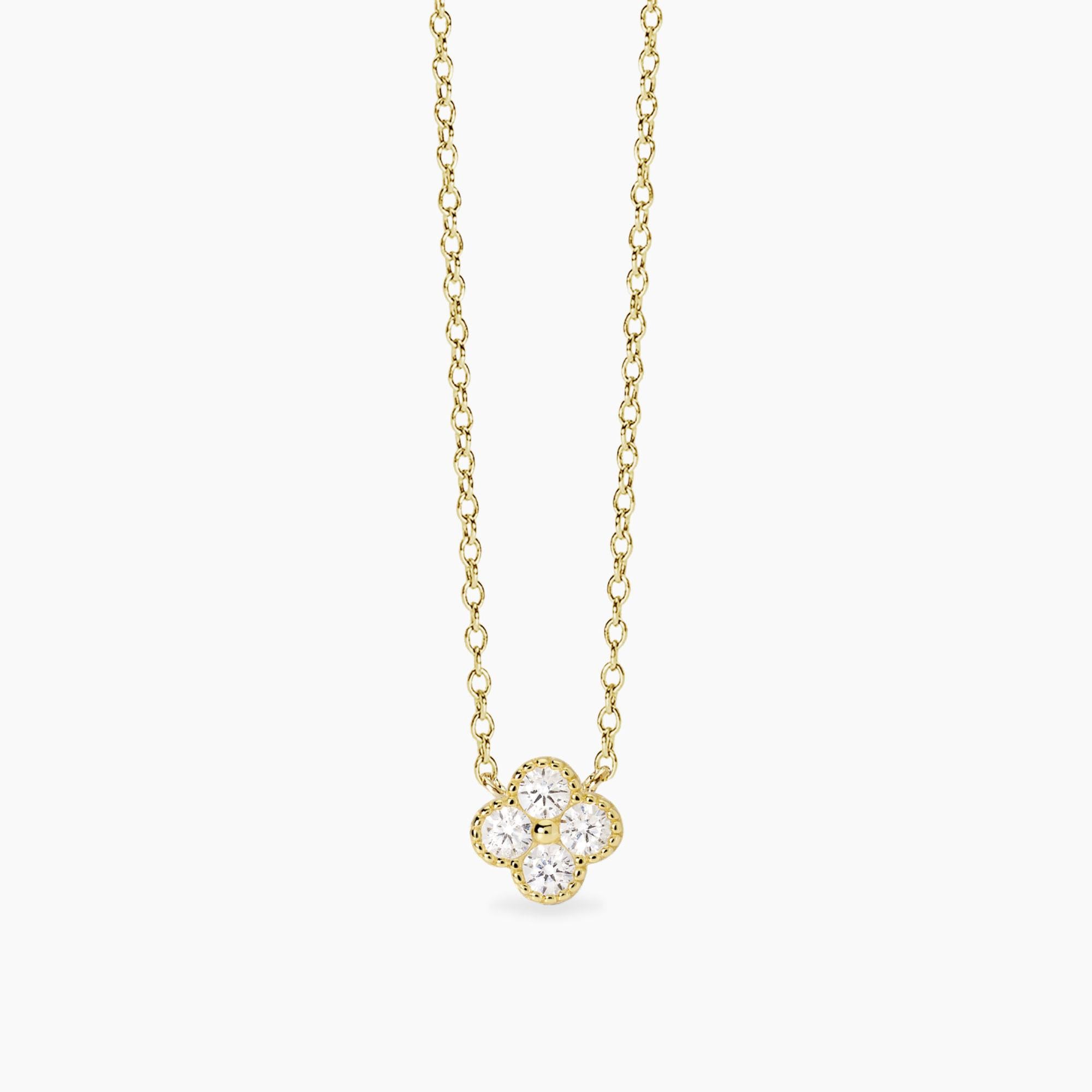 Mabina | Girocollo con ciondolo fiore in zirconi Jasmine | 553793