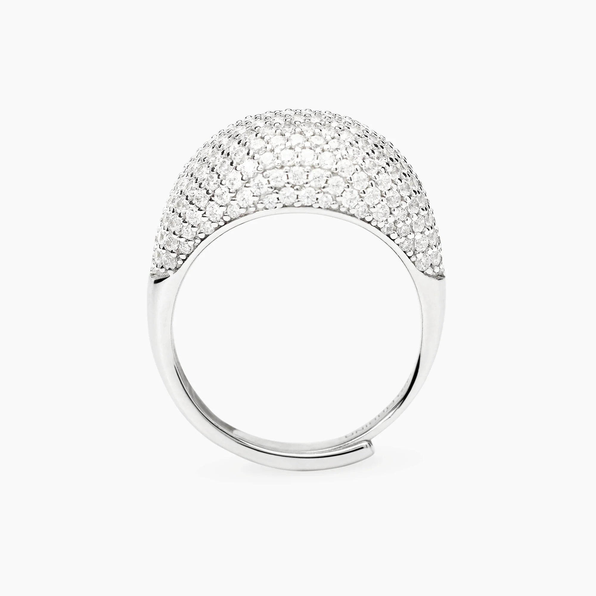 Mabina | Anello chevalier in bronzo e argento con zirconi NICOLE | 626094