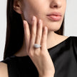 Mabina | Anello chevalier in bronzo e argento con zirconi NICOLE | 626094