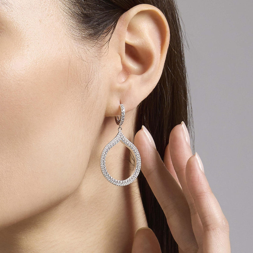Mabina | Orecchini a cerchio con pendente goccia Penelope | 563859
