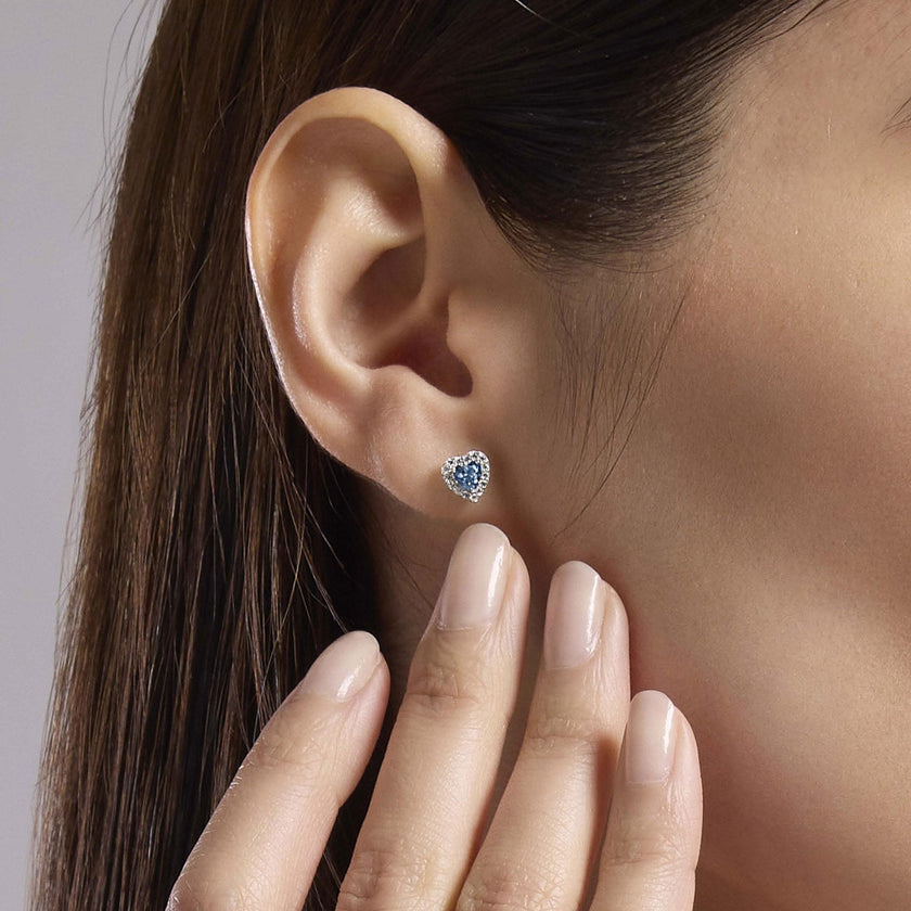 Mabina | Orecchini con acquamarina sintetica taglio cuore Love Affair | 563860