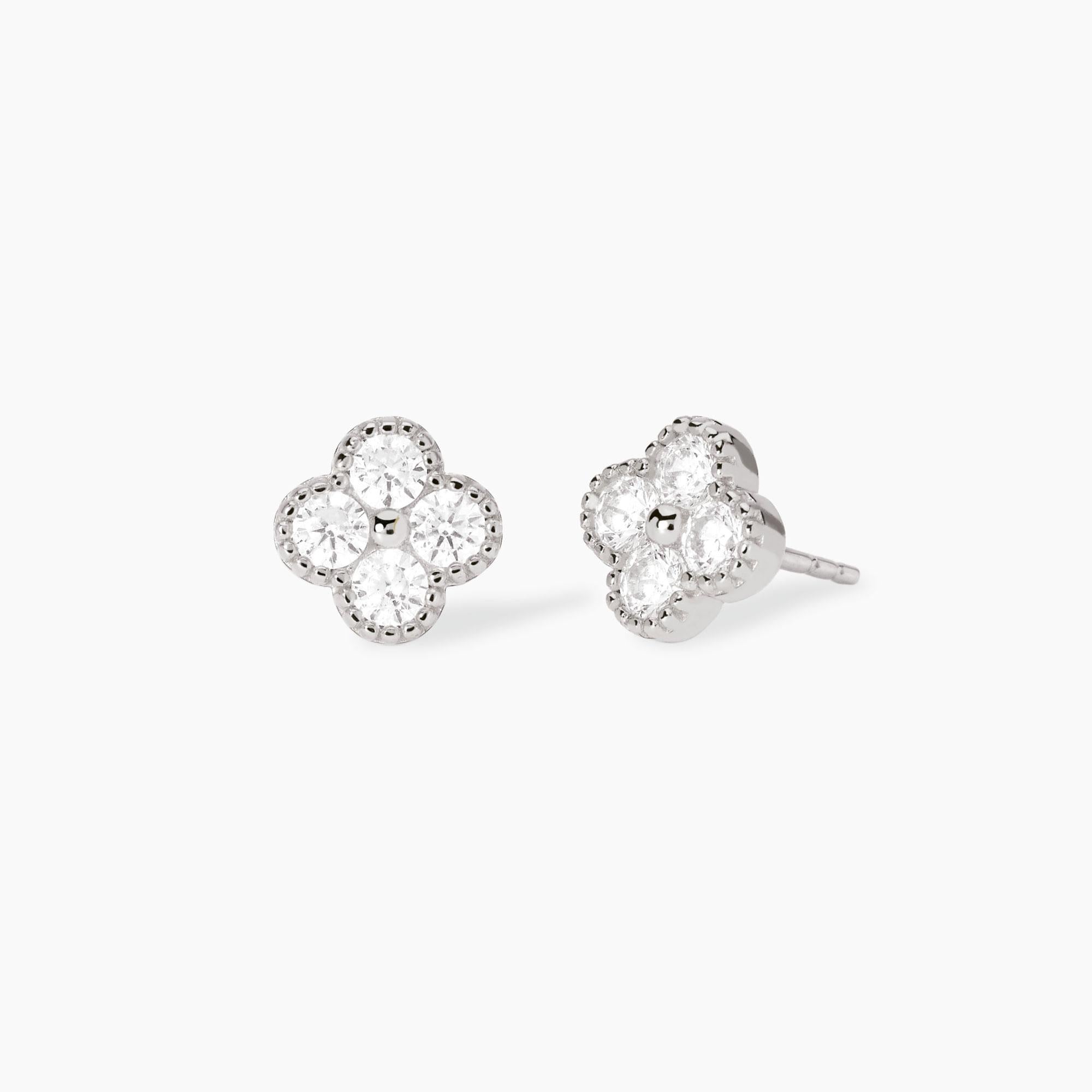 Mabina | Orecchini con fiore in zirconi Jasmine | 563870