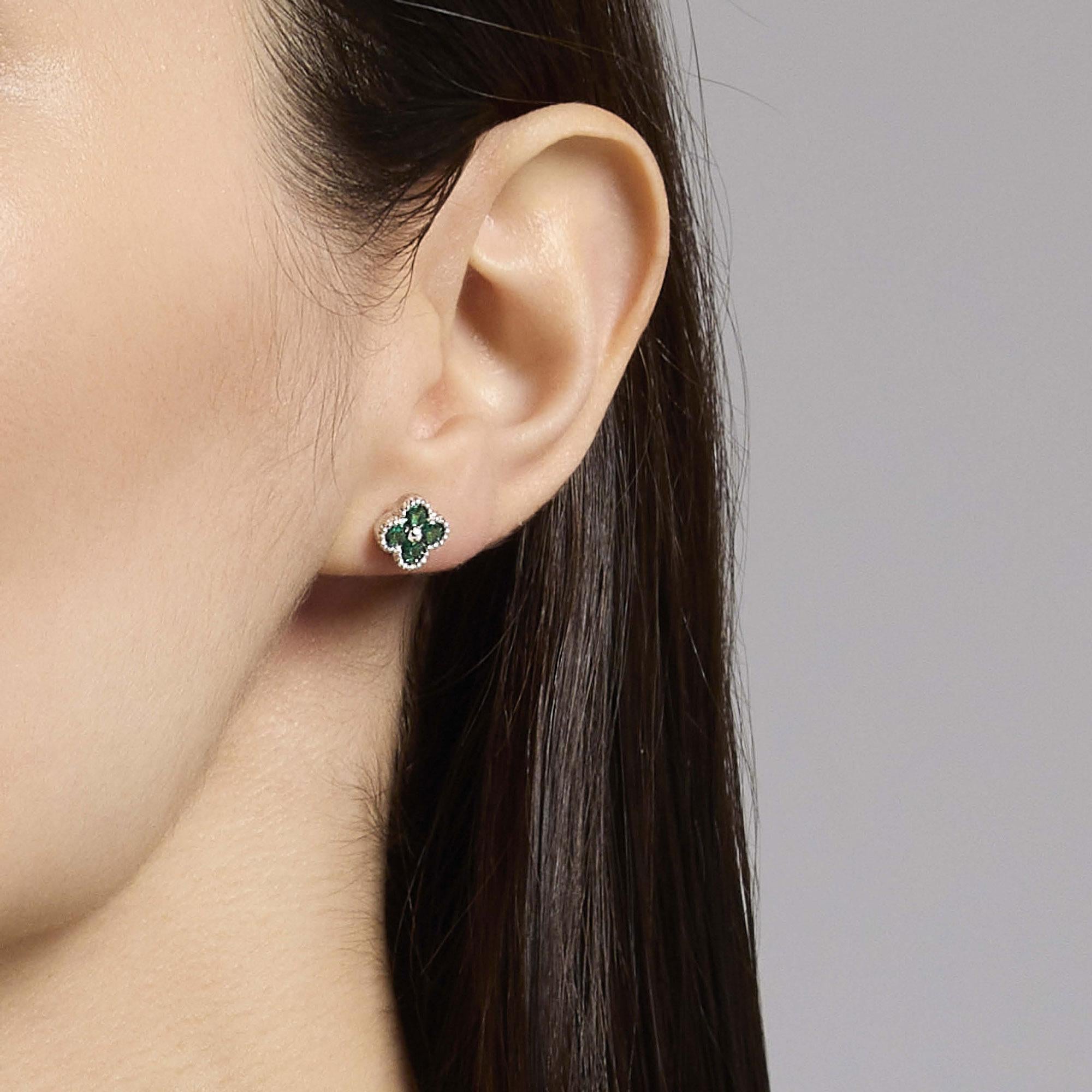 Mabina | Orecchini con fiore verde Jasmine | 563873