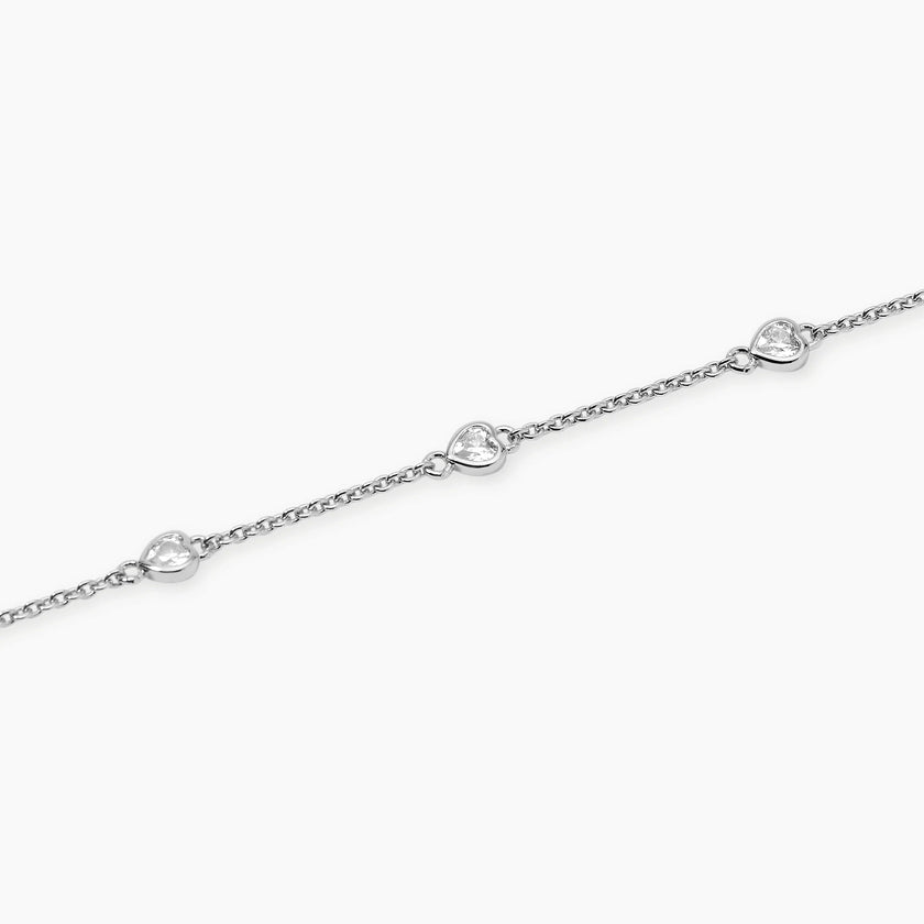 Mabina | Bracciale in bronzo e argento con punti luce cuore SPOTLIGHT | 636155