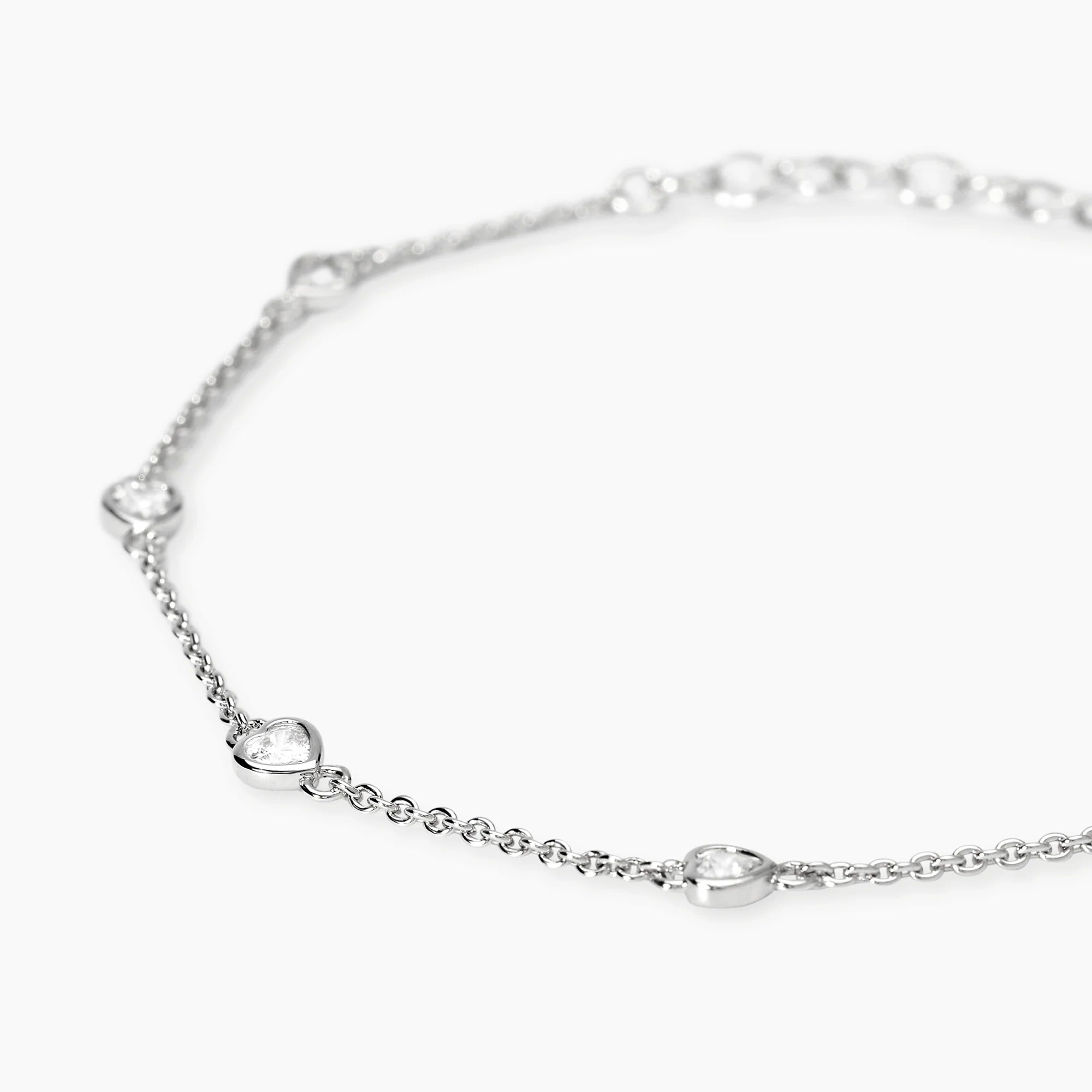 Mabina | Bracciale in bronzo e argento con punti luce cuore SPOTLIGHT | 636155