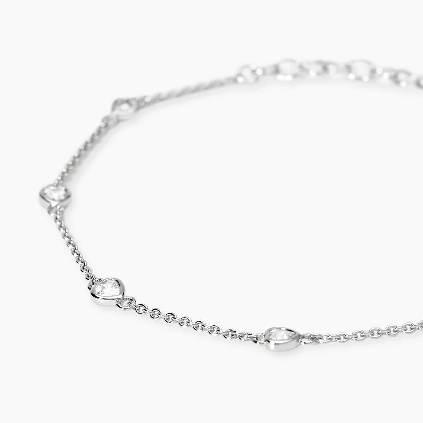 Mabina | Bracciale in bronzo e argento con punti luce cuore SPOTLIGHT | 636155
