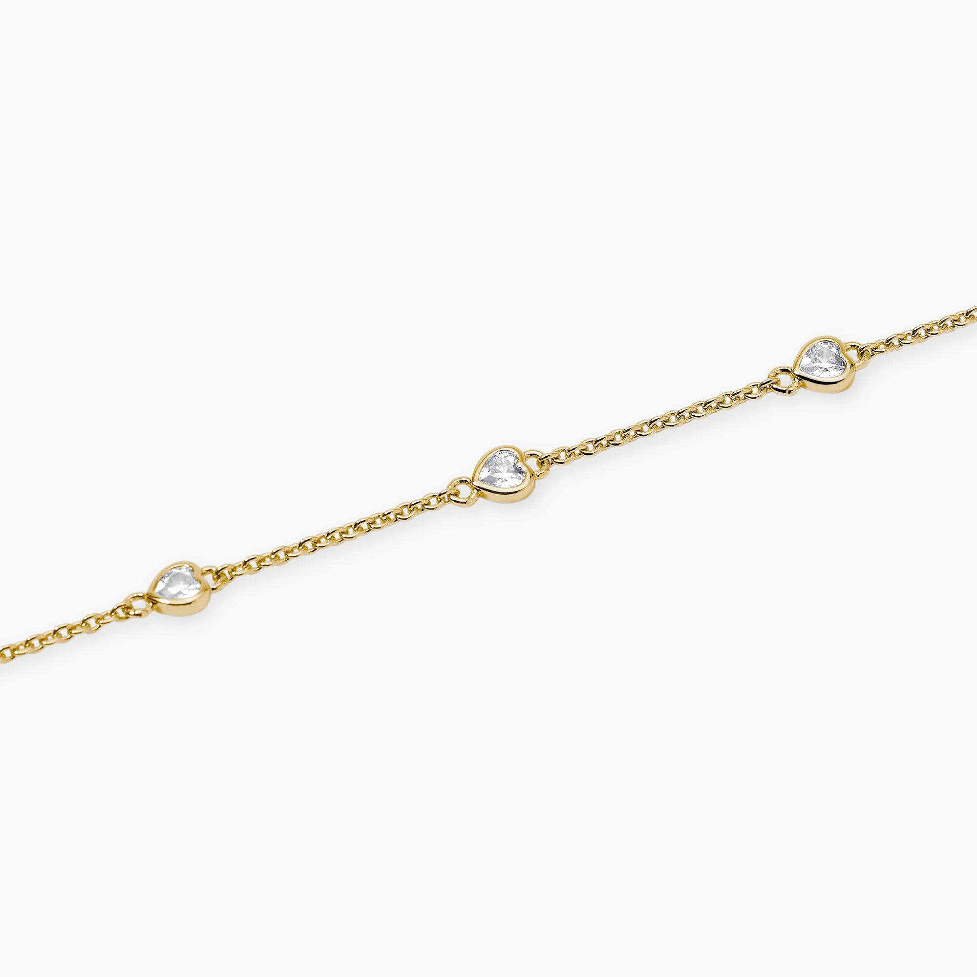 Mabina | Bracciale in bronzo e argento dorato con punti luce cuore SPOTLIGHT | 636156