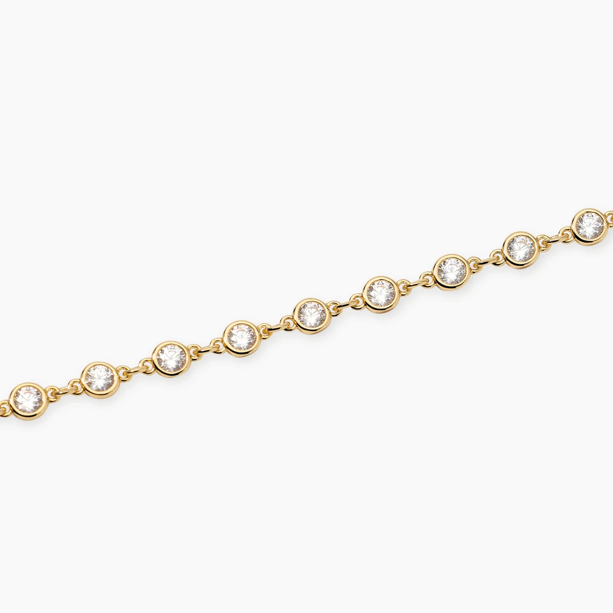 Mabina | Bracciale in bronzo e argento dorato con punti luce in zirconi SPOTLIGHT | 636158