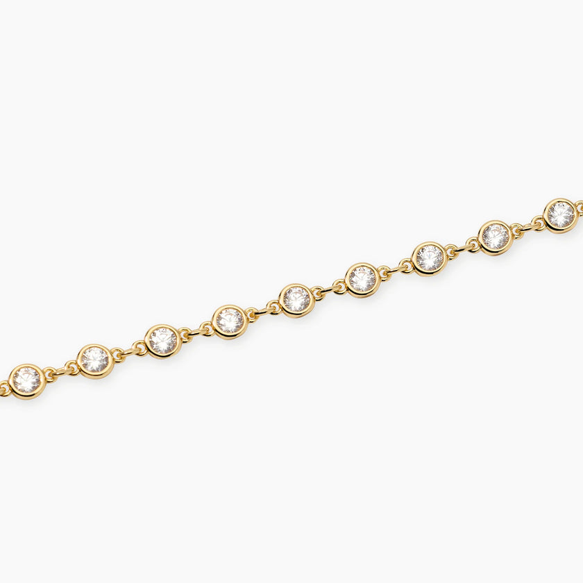 Mabina | Bracciale in bronzo e argento dorato con punti luce in zirconi SPOTLIGHT | 636158