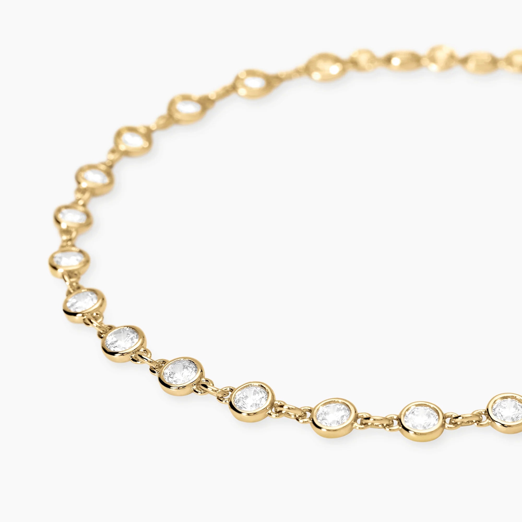 Mabina | Bracciale in bronzo e argento dorato con punti luce in zirconi SPOTLIGHT | 636158