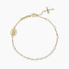 Mabina | Bracciale in bronzo e argento dorato con Madonnina e croce ROSARIO | 636163
