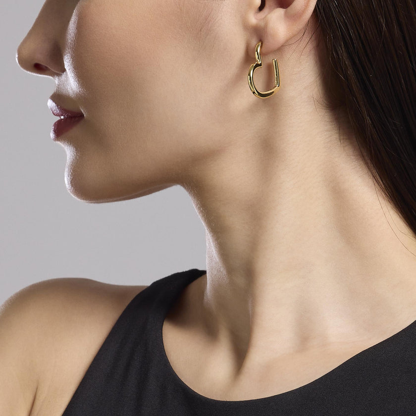 Kidult Style | Orecchini in acciaio dorato con cuori | 861032