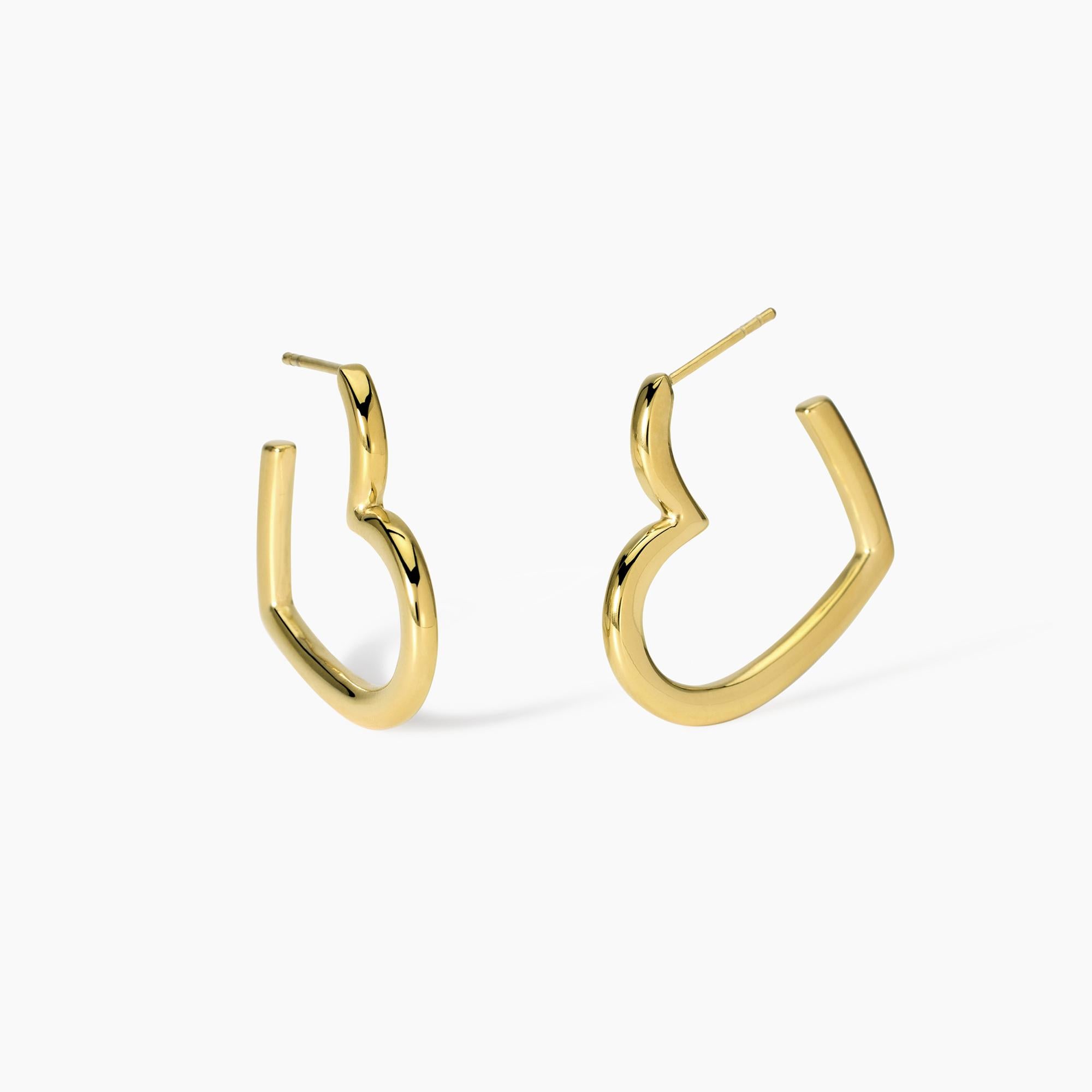 Kidult Style | Orecchini in acciaio dorato con cuori | 861032