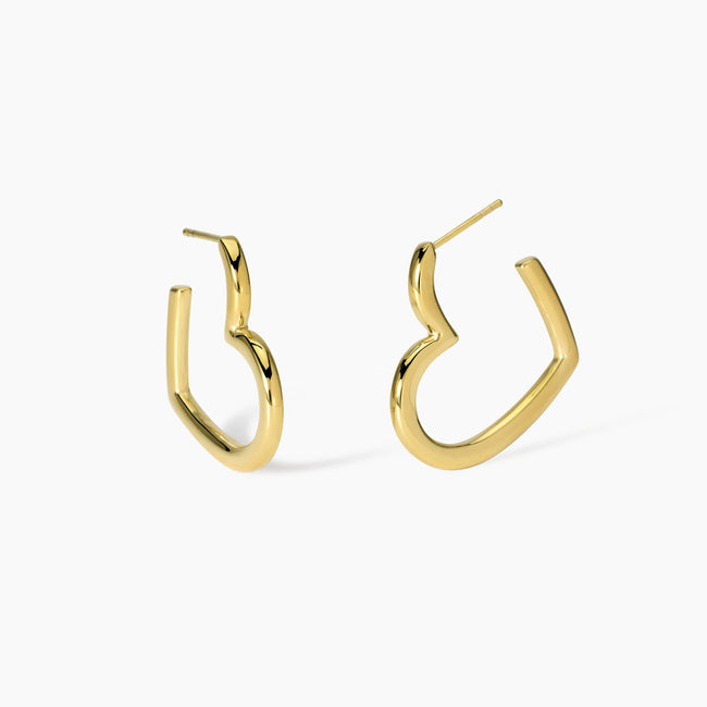 Kidult Style | Orecchini in acciaio dorato con cuori | 861032