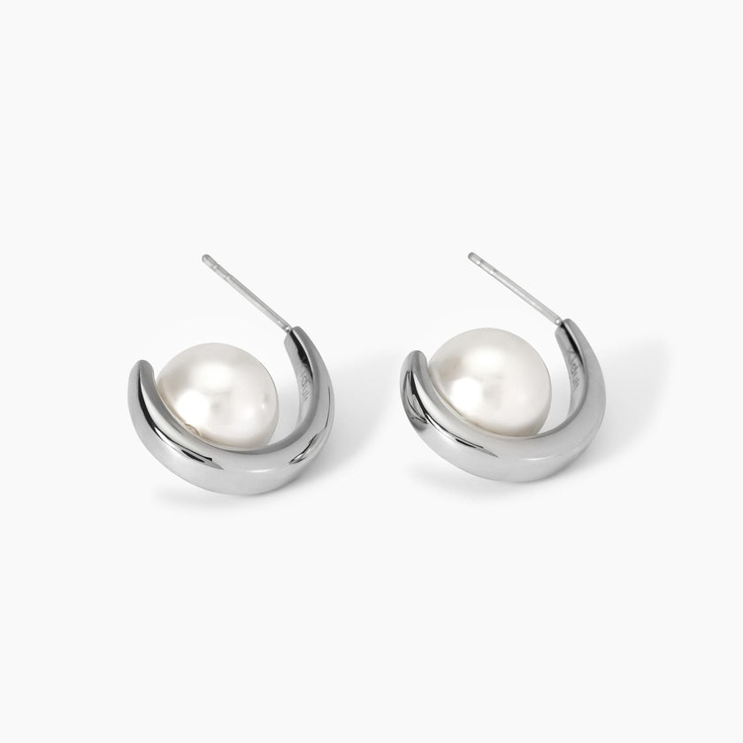 Kidult Style | Orecchini semicerchio con perle conchiglia | 861052