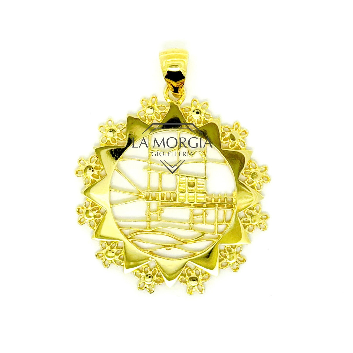 PRESENTOSA | Ciondolo Argento Dorato 925‰ diam. 2,7 cm | CI PMF02G