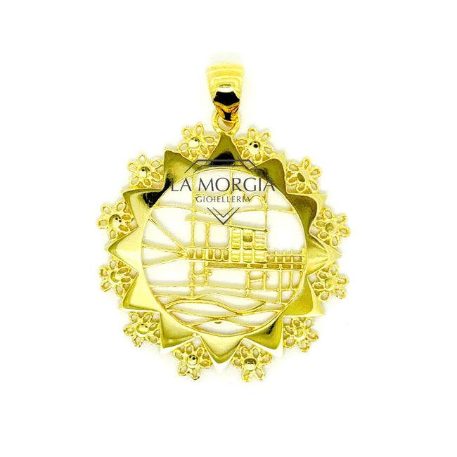 PRESENTOSA | Ciondolo Argento Dorato 925‰ diam. 2,7 cm | CI PMF02G