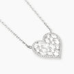 Mabina | Girocollo in bronzo e argento con pendente cuore in zirconi TI VOGLIO | 656129