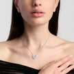 Mabina | Girocollo in bronzo e argento con pendente cuore in zirconi TI VOGLIO | 656129
