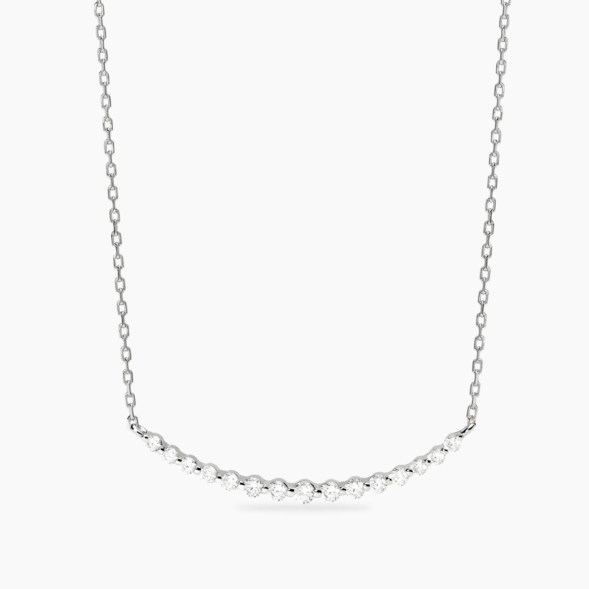 Mabina | Girocollo in bronzo e argento con punti luce in zirconi ORIZZONTE | 656154